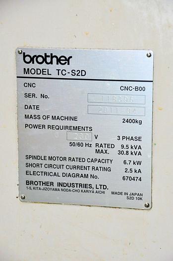 Used 2011 BROTHER TC-S2D