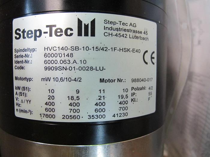 Gebraucht Motorspindel Step-Tec HVC 140-SB-10-15/42-1F-HSK-E40