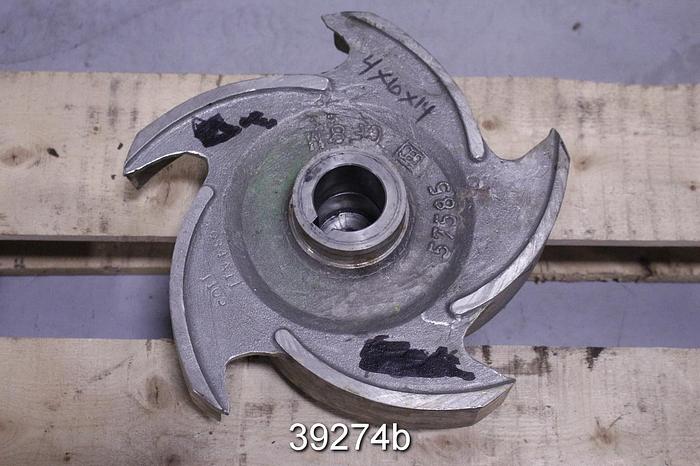 Used Goulds 3175 Pump Impeller, 4x6x14, 5-Vane, 13" Diameter #39274