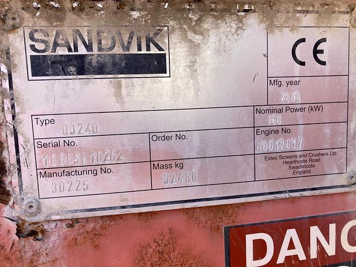 Used 2011 Sandvik QJ 240