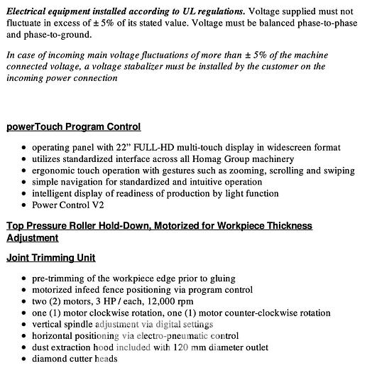 Used Homag Ambition 1440 Edgebander