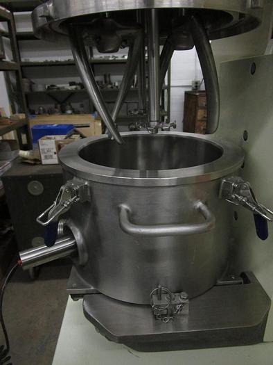 Used 2 GALLON ROSS DUAL PLANETARY DUAL DISPERSER MIXER – WITH DISCHARGE RAM (#9665)