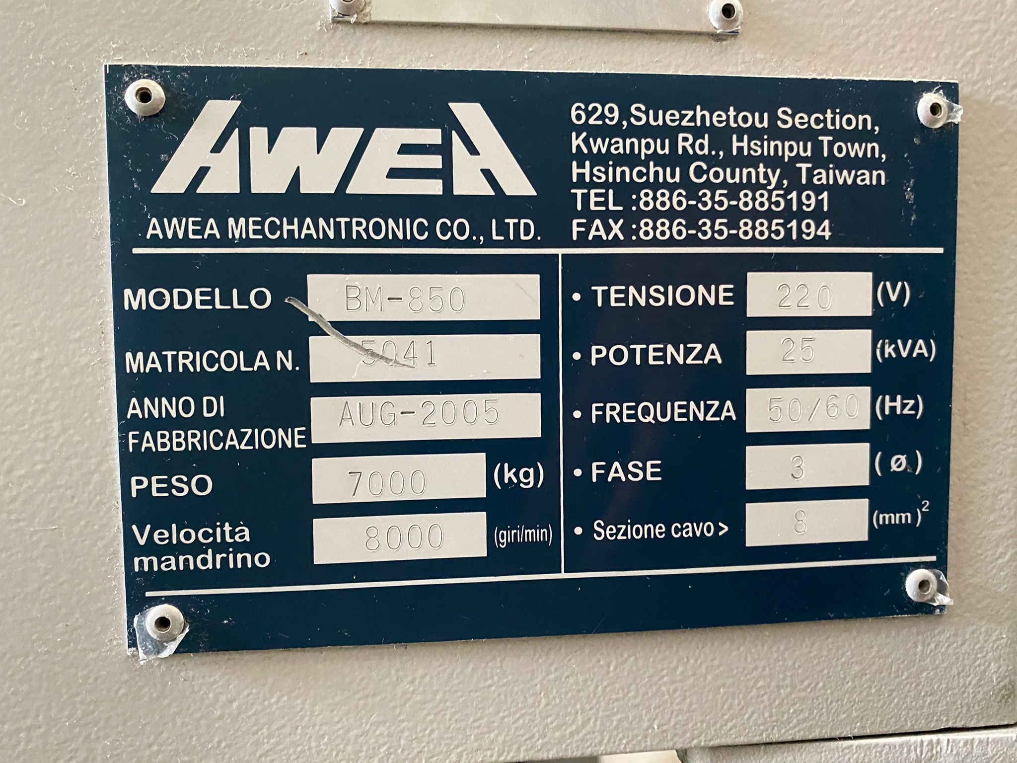 Usato 2005 Awea BM-850
