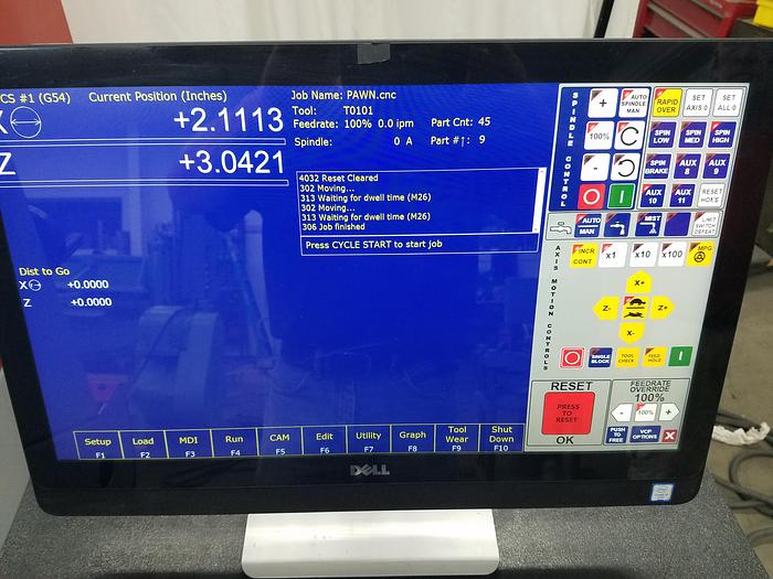 Refurbished 1999 EMCO PC TURN 125 CNC LATHE with upgraded 2018 Centroid Touch Screen Controller