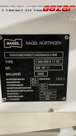 Used 2002 Nagel V500-500 X 11NC