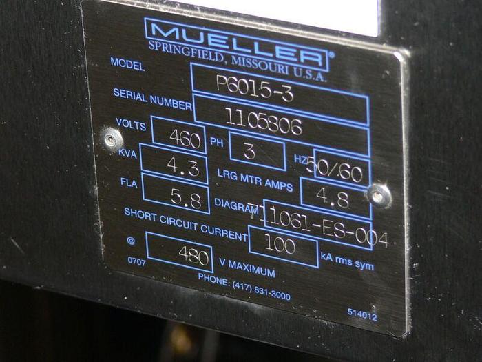 Used Mueller P6015-3 Multi Effect Water Still, WFI Skid w/ Control Cabinets MFG: 2011