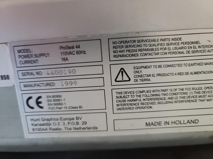 Used ProSeal 44, 1999