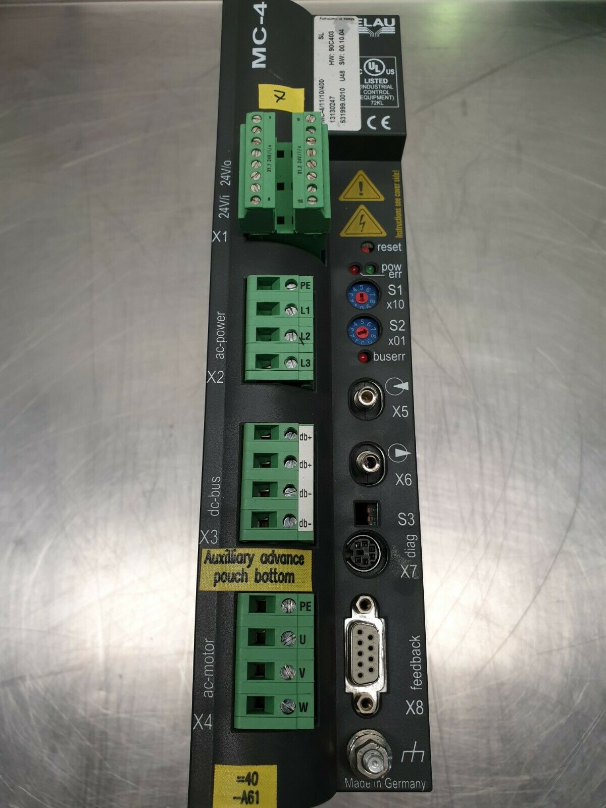 Used Elau MC-4 Pac Drive MC-4/11/10/400 Servo Drive 13130247