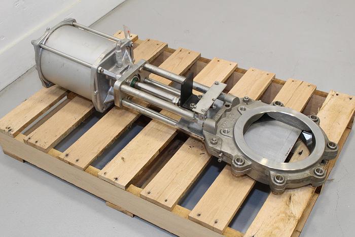 Used 8" Hand Operated Knife Gate Wey Valve