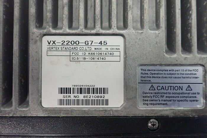 Used Vertex Standard Co. VX-2200-G7-45 UHF Two Way Radio