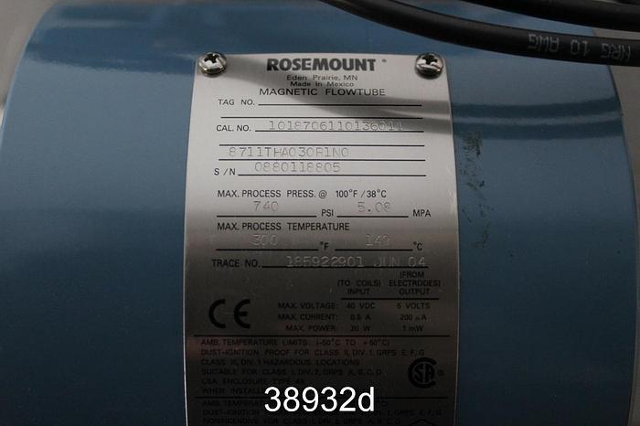 Unused Rosemount 3" Magnetic Flow Tube #38932