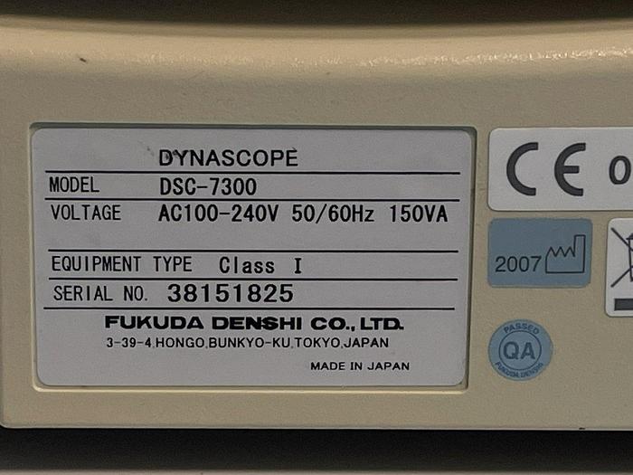 Used Fukuda Denshi Patientenmonitor Dynascope DS-7300 mit HS-700 Super Module und IB-7300 Input Box