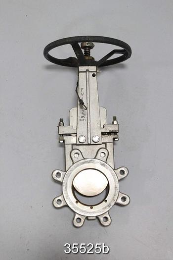Used Fabri FV-C6702438200 4" Hand Operated Knife Gate Valve #35525