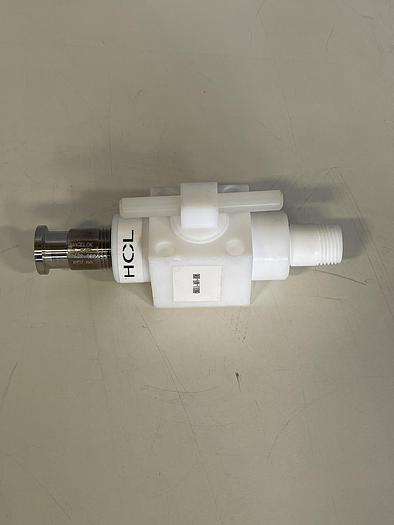 Used Swagelok/Hastelloy C275 1/2" Sanitary Fitting to Threaded Connection w/  Valve