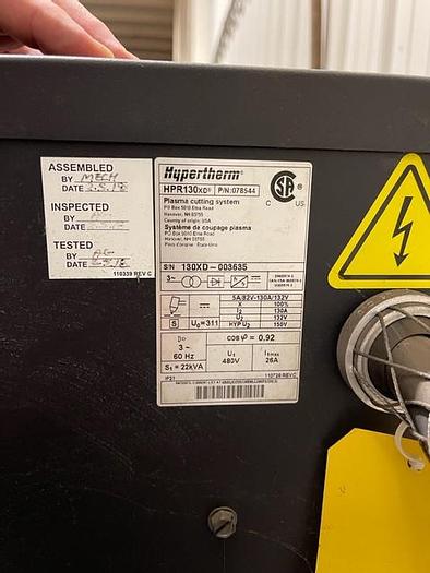 Used 2018 Alltra CNC Plasma Table w/Hypertherm HPR130XD PG14-11