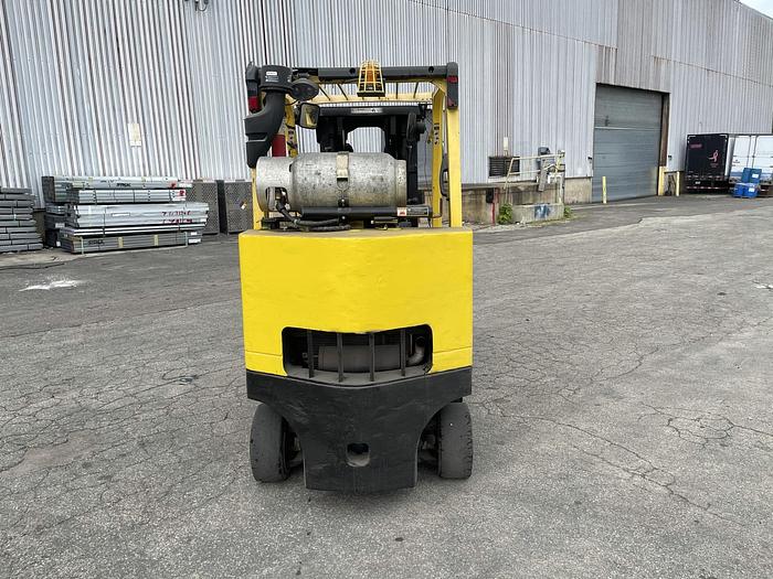 Used 8,000 POUND HYSTER MODEL S80FTBCS MFG. 2013 173" RAISED MAST WITH FORKS