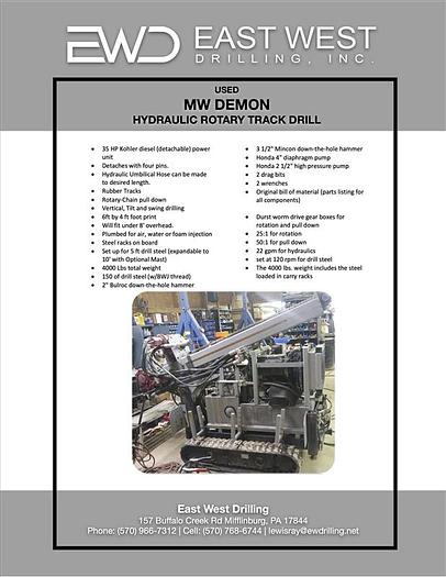 Used 2012 Geotechnical Drill