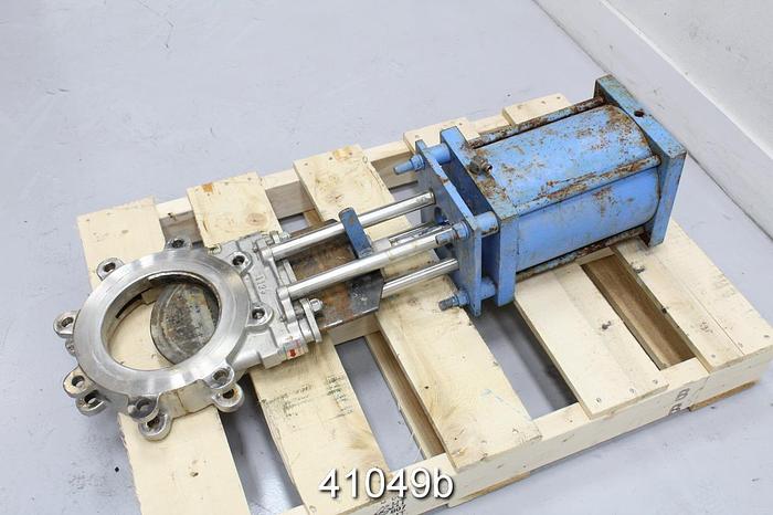 Used Trueline 8" Air Operated Knife Gate Valve #41049