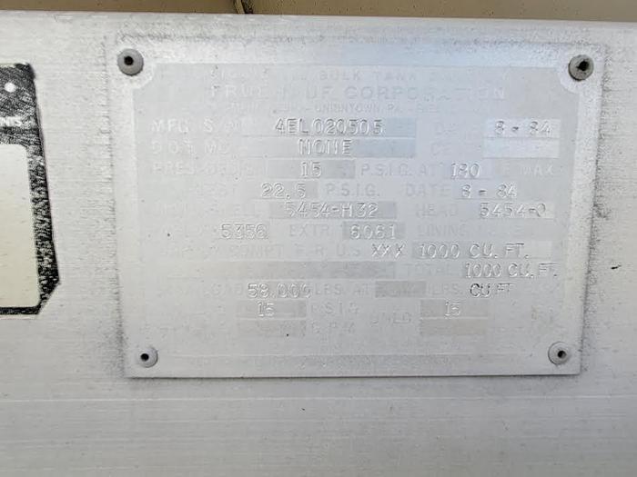 Used 1984 Fruehauf Corporation Cementer