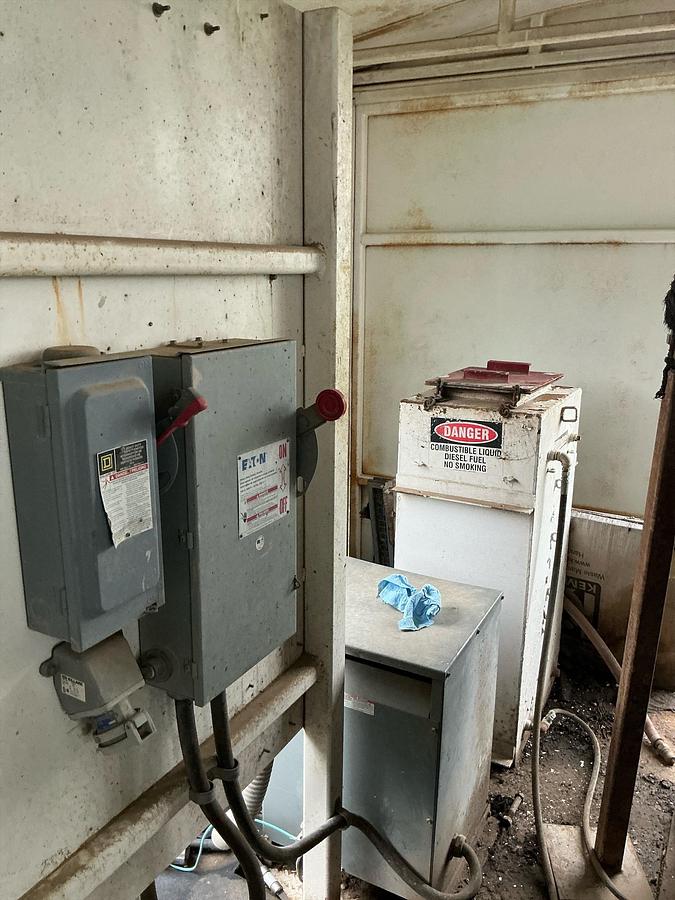 Used Detroit Series 60 Diesel Engine with Generator Skid, Switch Gear, Compressor
