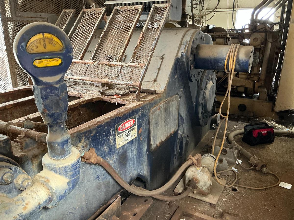Used National Oilwell Mud Pump p/b Cat 3508 in Shed Stock #4886-49 .1.2.3