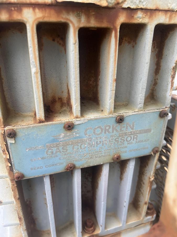 Used Corken Gas Compressor W/Marathon Electric Motor