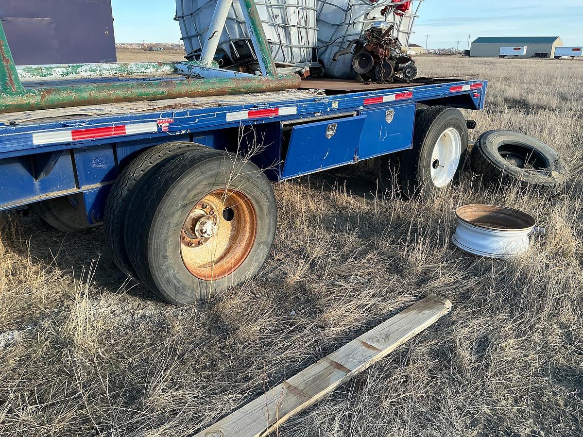 Used Welded Steel 45’ Spread Axle Flatbed Trailer