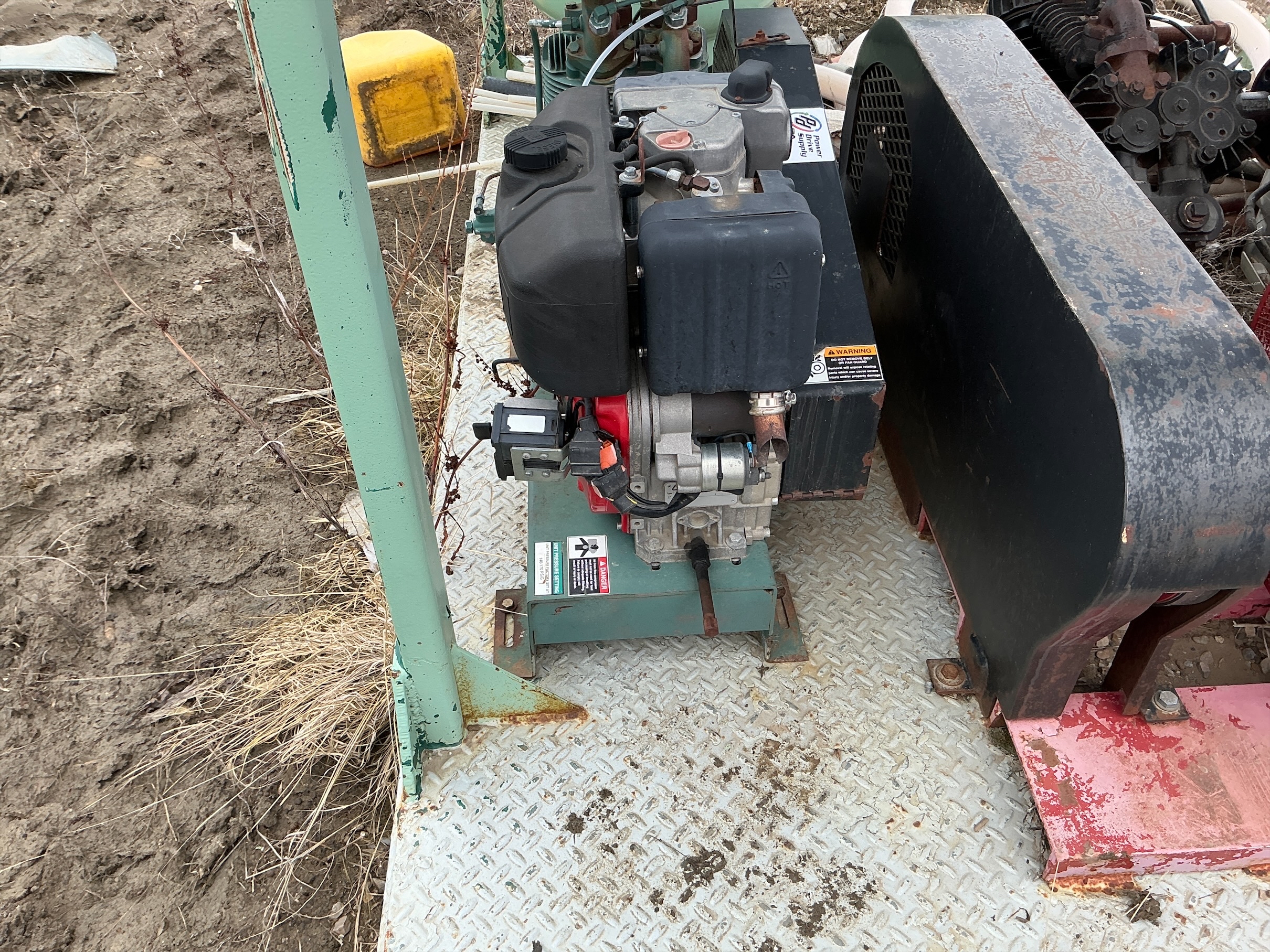 Used Welded Steel Air Compressor w/Shed 