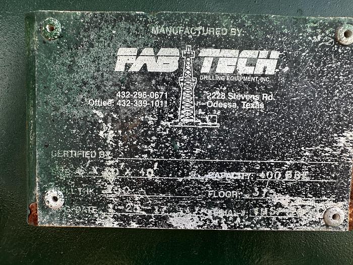 Used 2017 FAB TECH 400 BBL MUD TANK WITH SHAKERS