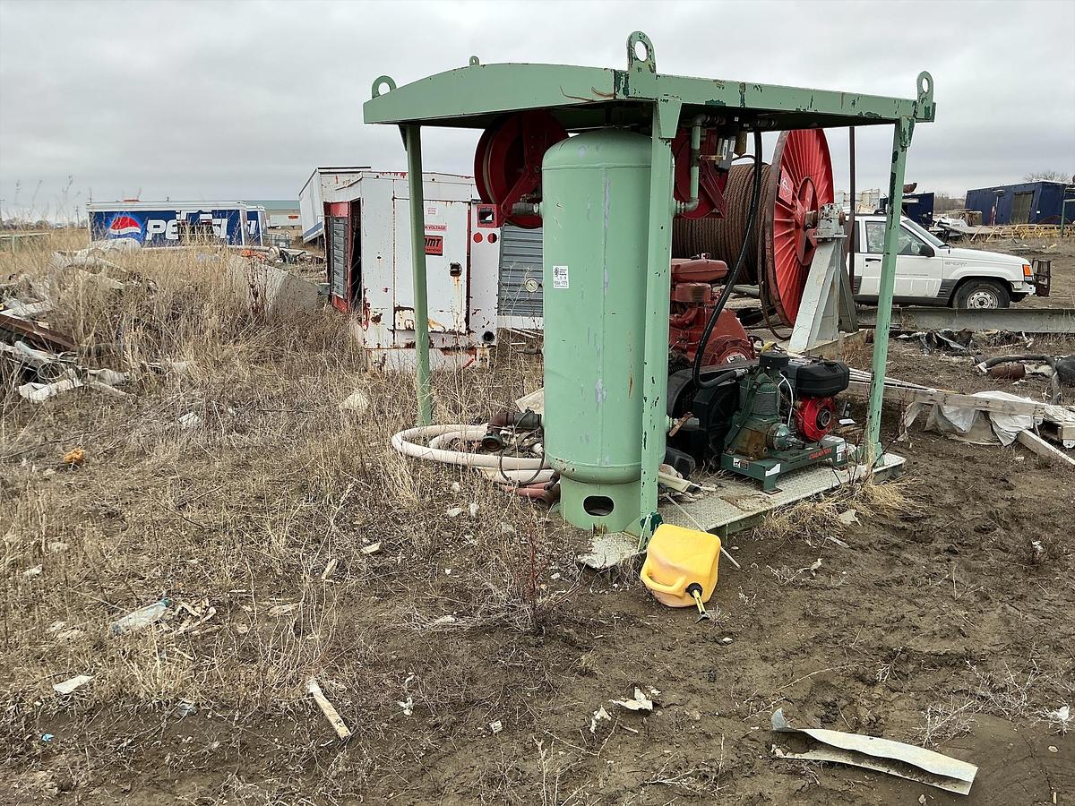 Used Welded Steel Air Compressor w/Shed 