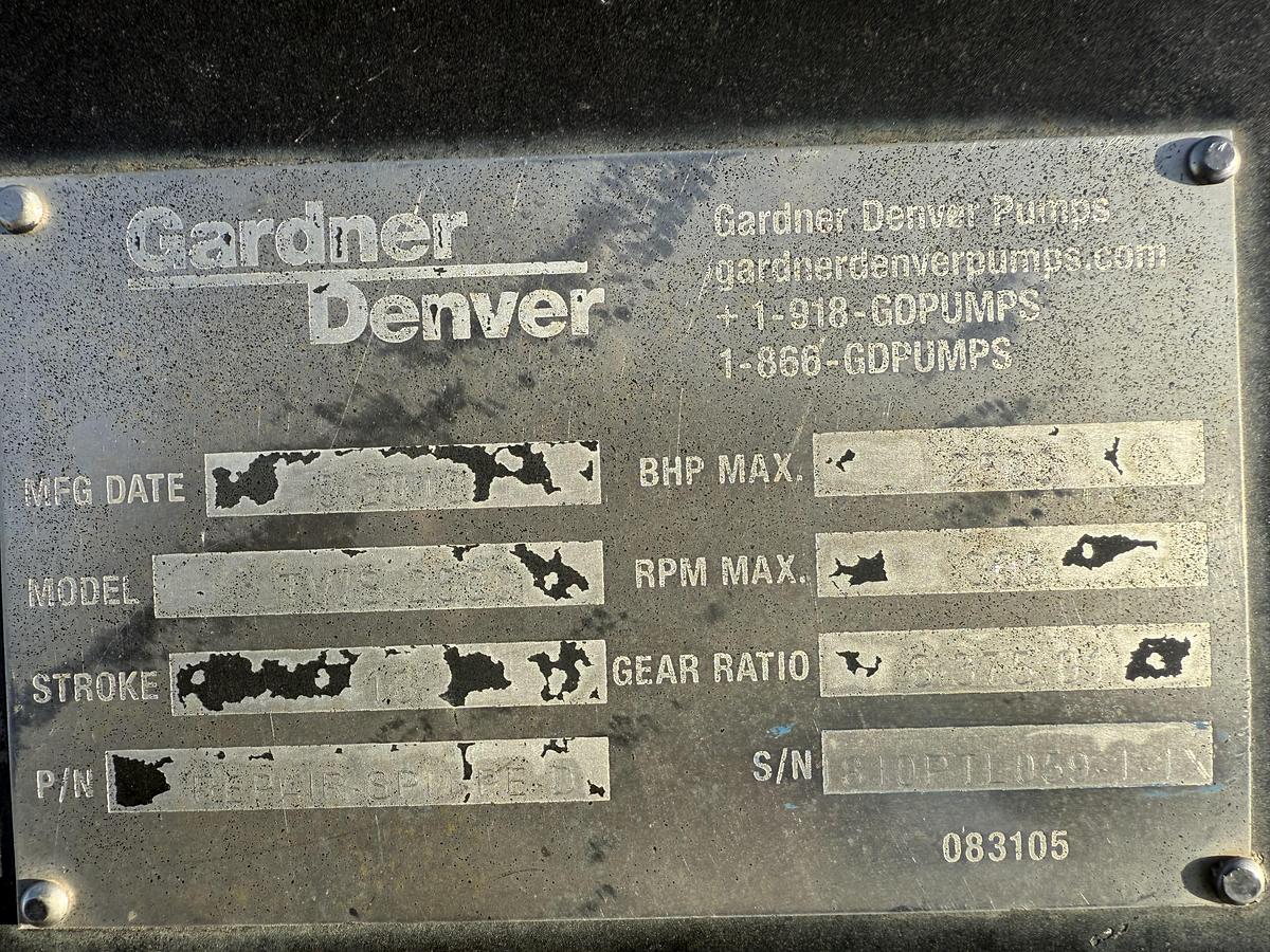 Used GARDNER DENVER TWS 2500 TRIPLEX PUMP