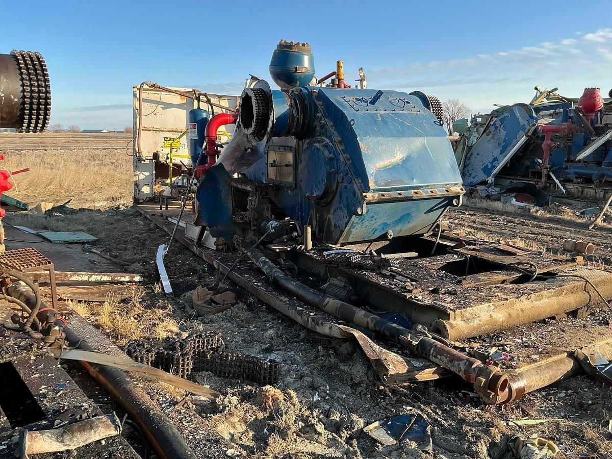Used Oil Well Mud Pump, Skidded