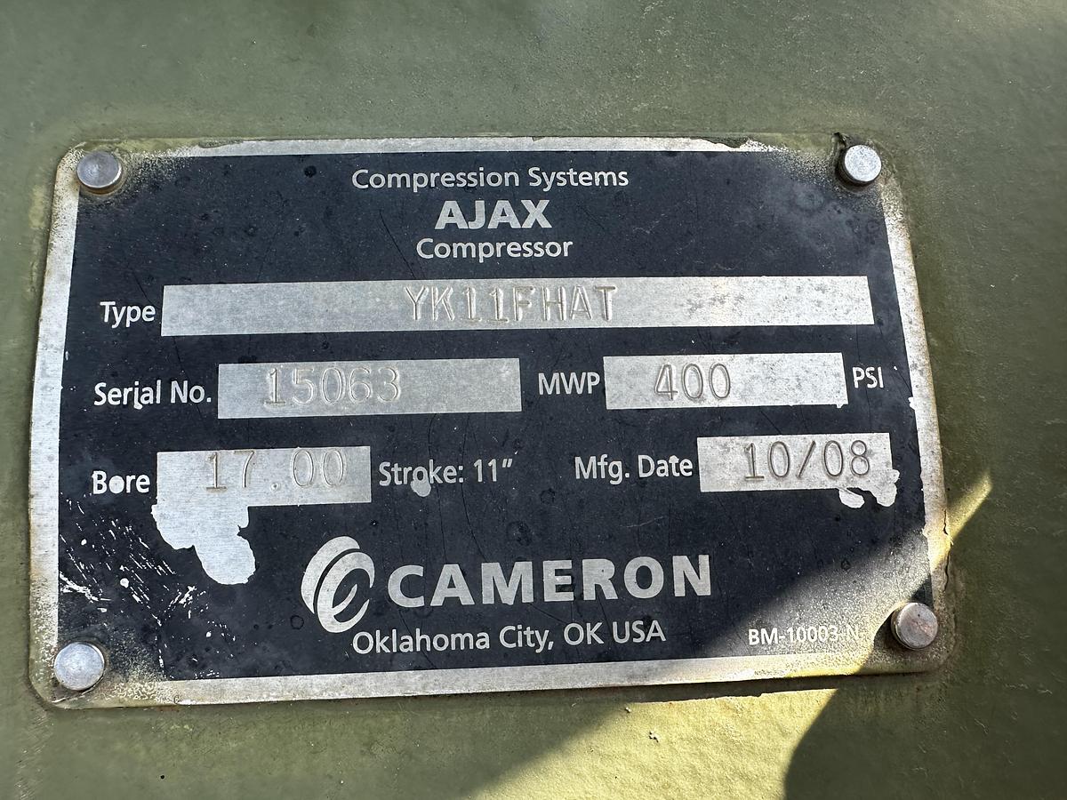 Used Ajax 2801LE-6500FT Two Stage Reciprocating Compressor