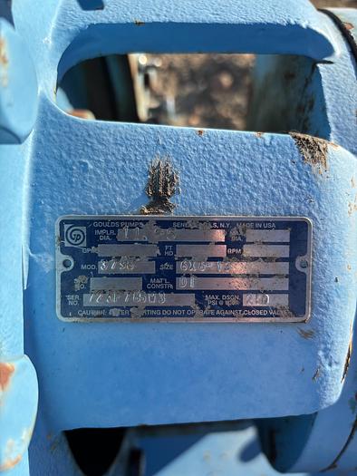 Used Goulds Pumps 6x6 Centrifugal Fluid Pump