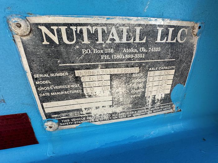 Used 2005 Nuttall  5 Axle Oilfield Trailer