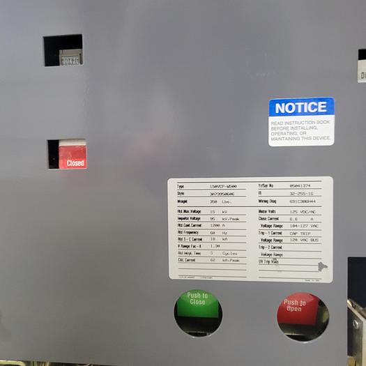 Used Eaton/ Cutler Hammer Type: 150BCB-W500, Style: 3A73950606, 350 lbs