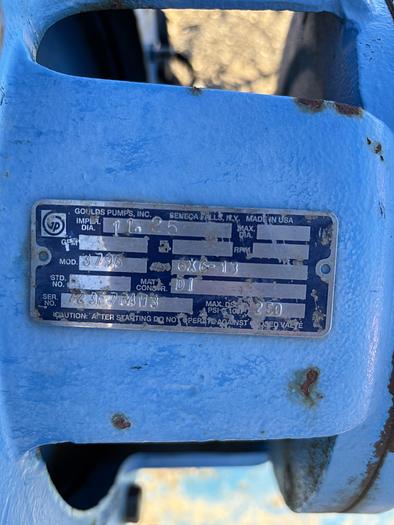 Used Goulds Pumps 6x6 Centrifugal Fluid Pump