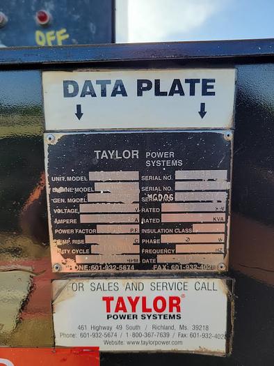 Used Perkins Diesel 500KW Taylor Gen Set Skidded