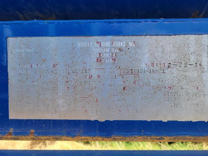 Used 2015 Worley Welding Works Chemical Transport Trailer