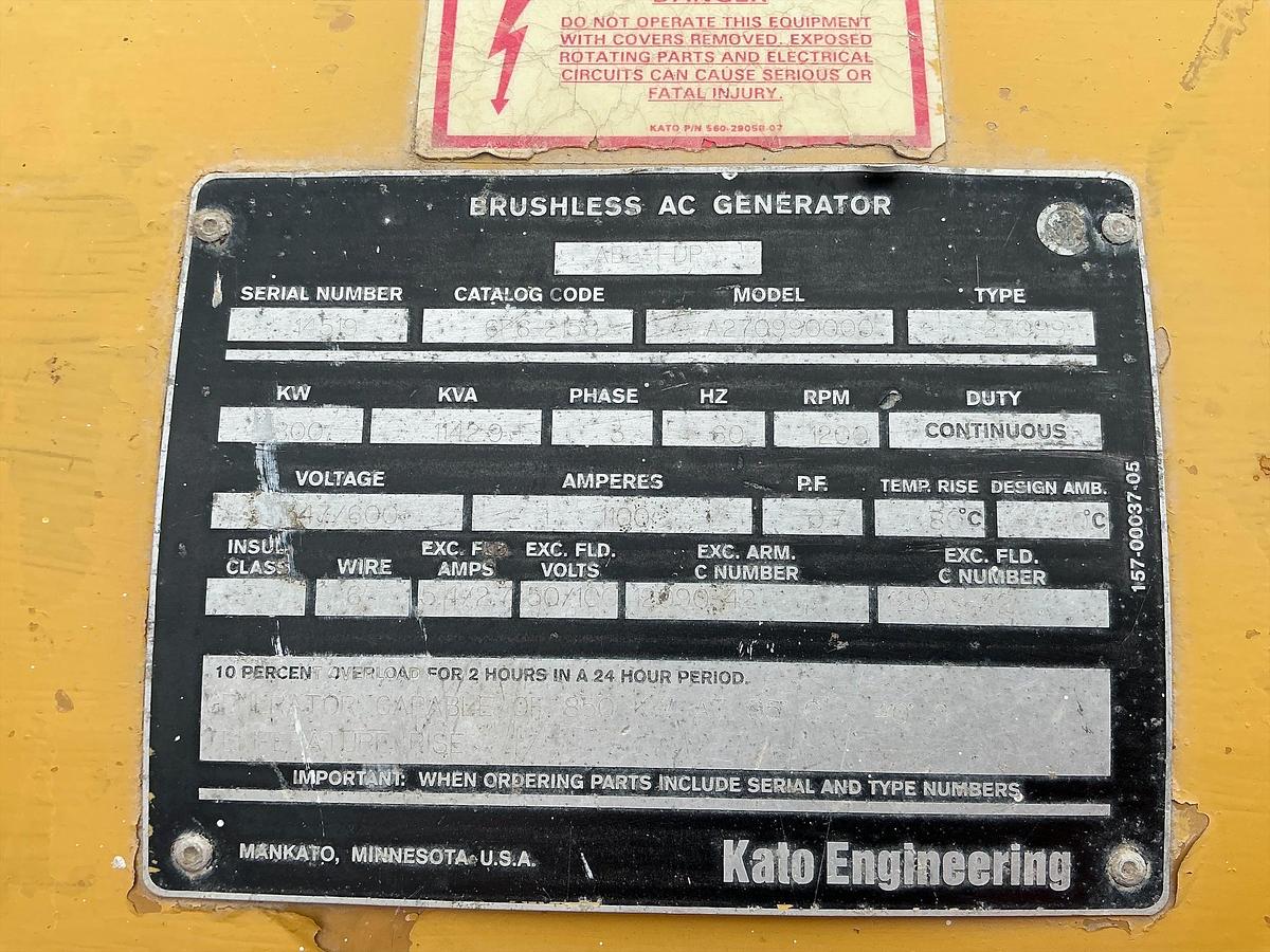 Used 2001 Cat 3508-B 800KW Generator