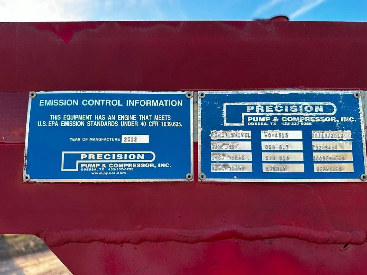 Used 2012 EVCO 120T Power Swivel Trailered