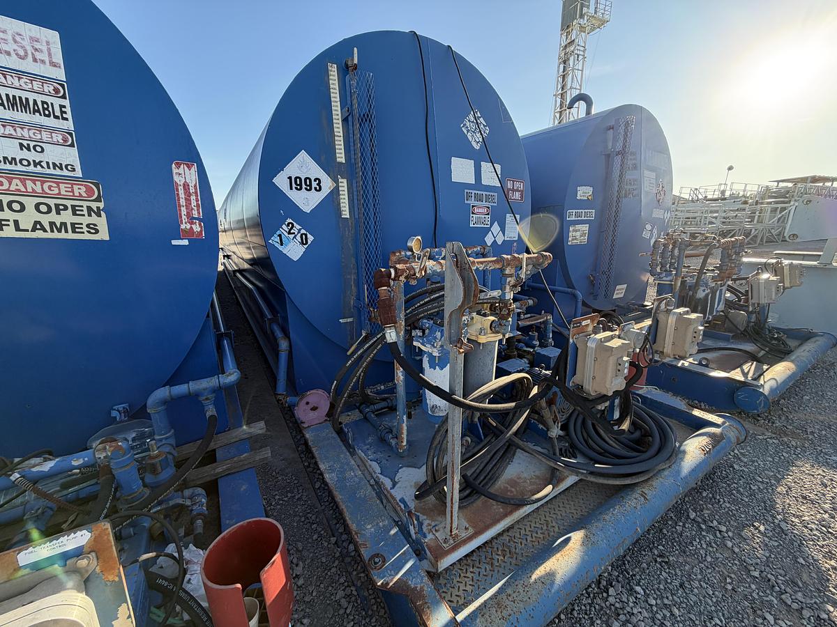 Used 15,000 Gallon Skidded Diesel Fuel Tank