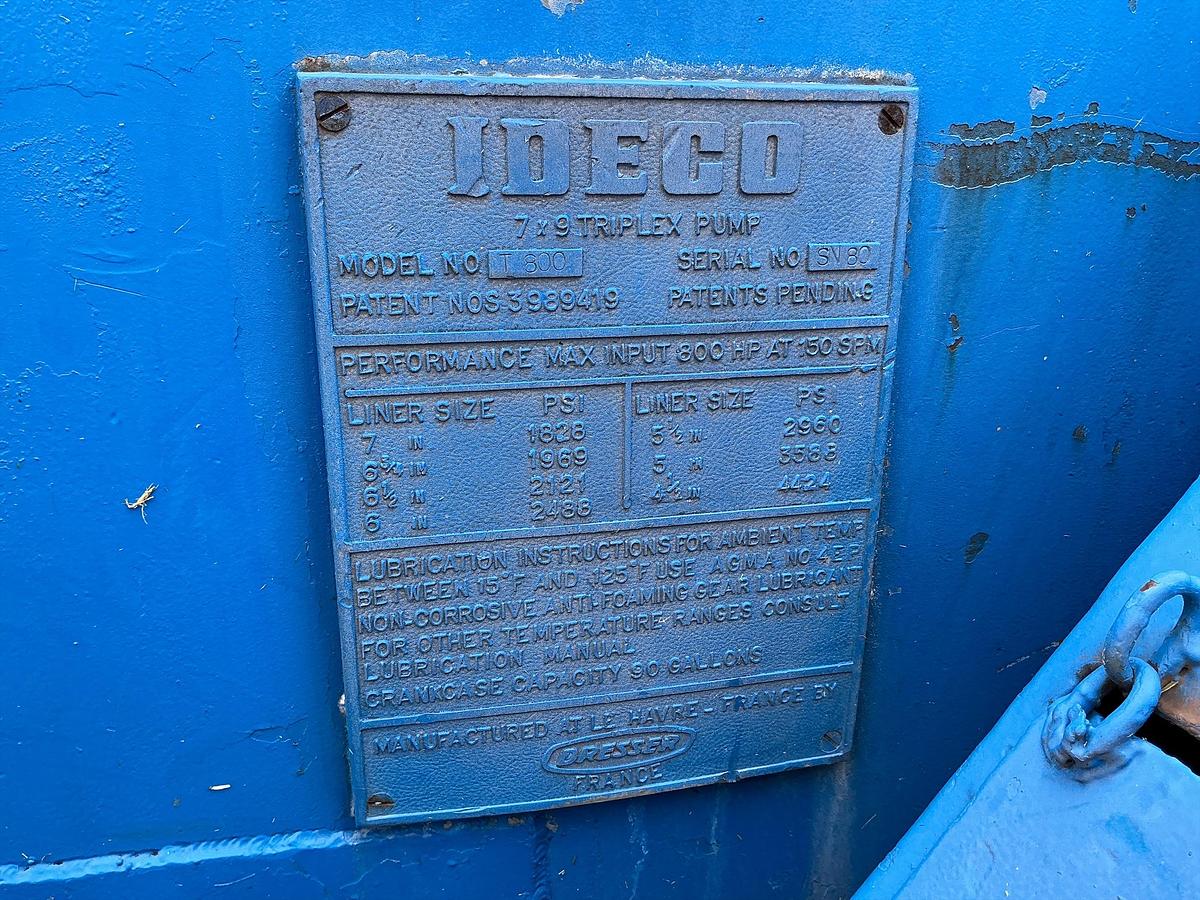Used Ideco T800 Mud Pump