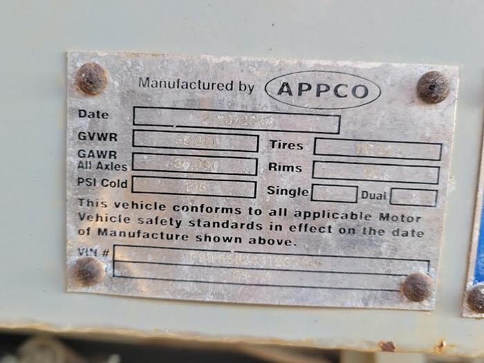 Used 2008 Appco Sand King FS-40 Portable Transfer Trailer