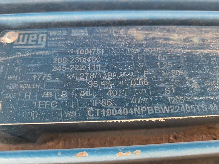 Used KUDU Industries Portable Hydraulic Power Unit, Skid Mounted