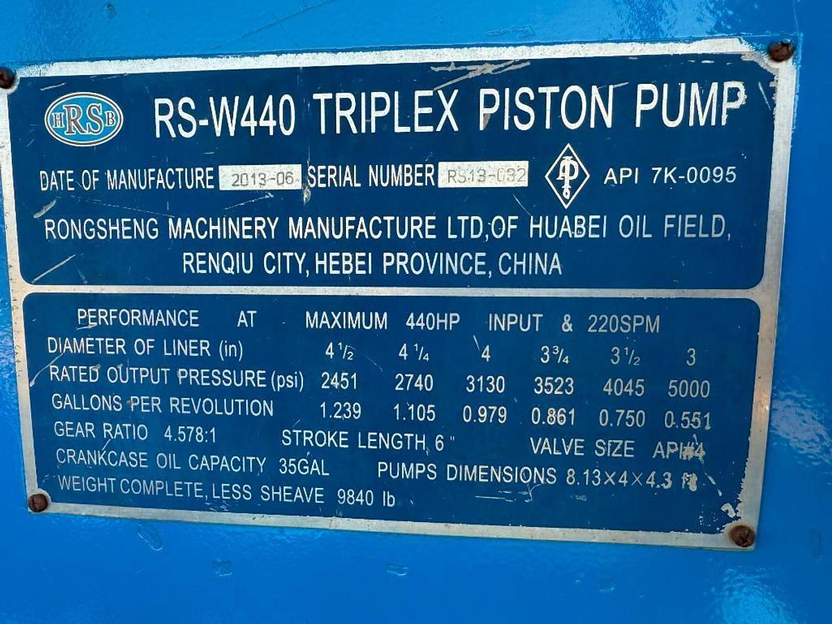 Used RS-W440 Triplex Piston Mud Pump