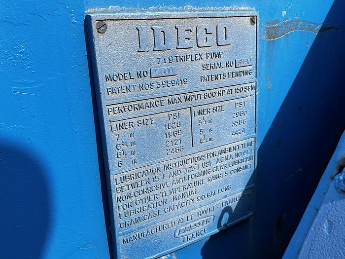 Used Ideco T-800 Triplex Mud Pump
