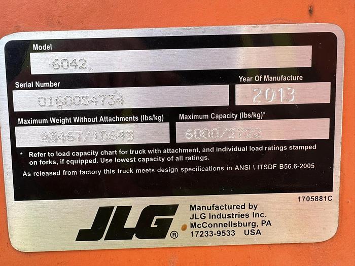 Used 2013 SkyTrak 6042