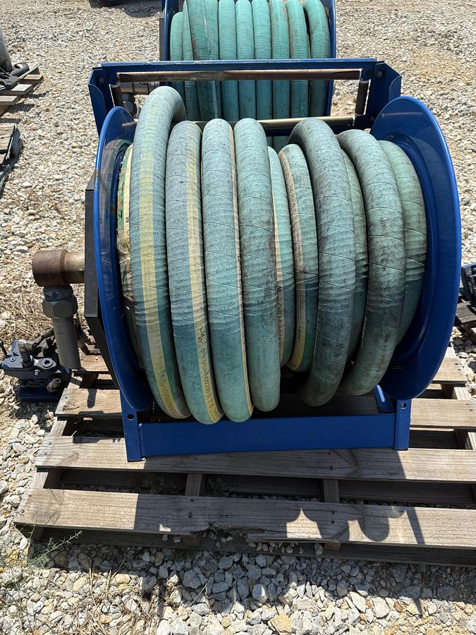 Used 2" Hydraulic Hose w/Valve on Cox Reel