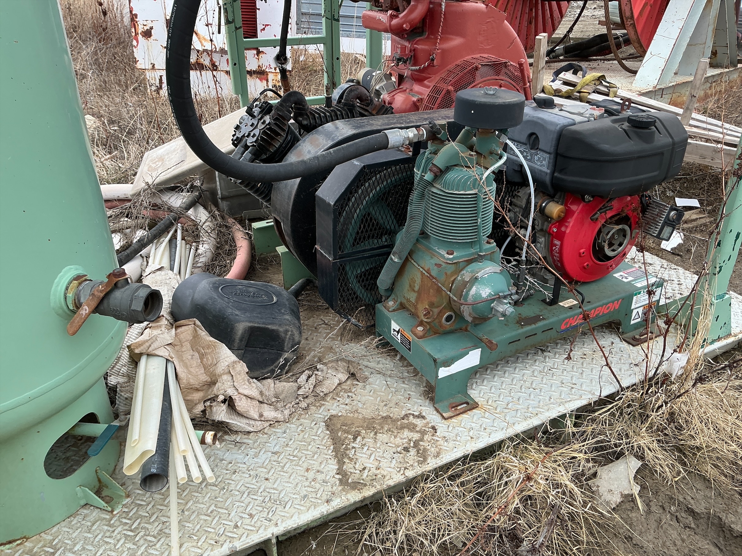 Used Welded Steel Air Compressor w/Shed 